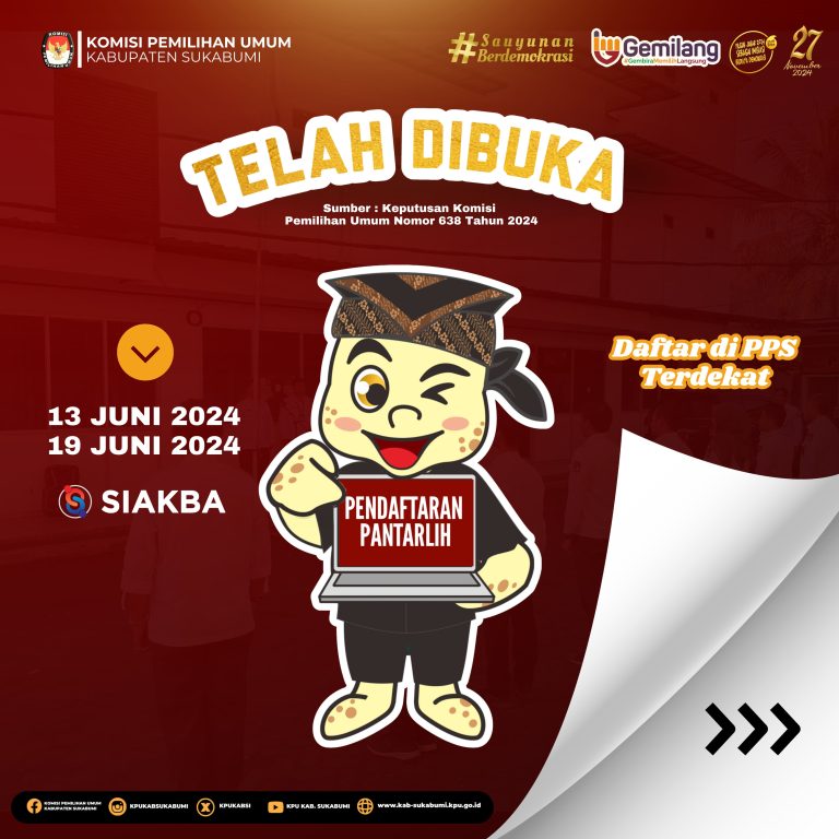 KPU Kabupaten Sukabumi Buka Pendaftaran Pantarlih, Ini Syarat dan Tahapannya
