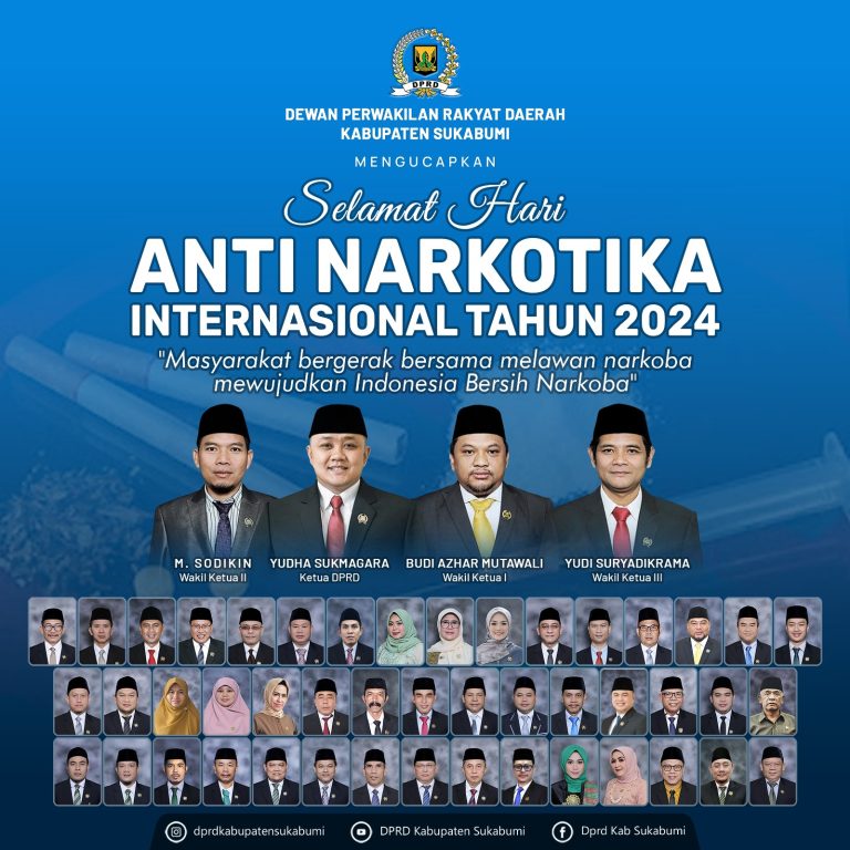 DPRD Kabupaten Sukabumi Mengucapkan Selamat Anti Narkoba Internasional Tahun 2024
