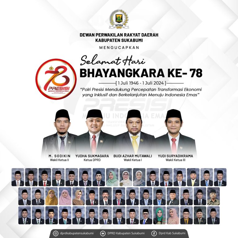 DPRD Kabupaten Sukabumi Mengucapkan Selamat Hari Bhayangkara ke-78 Tahun 2024